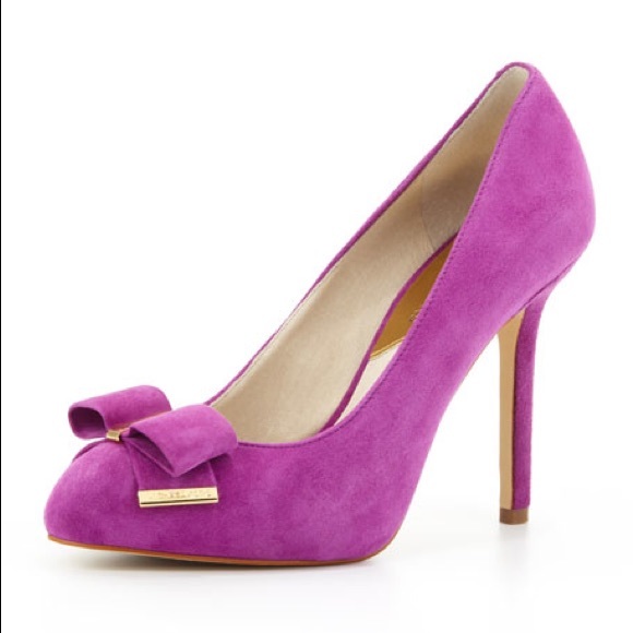 michael kors wedges purple